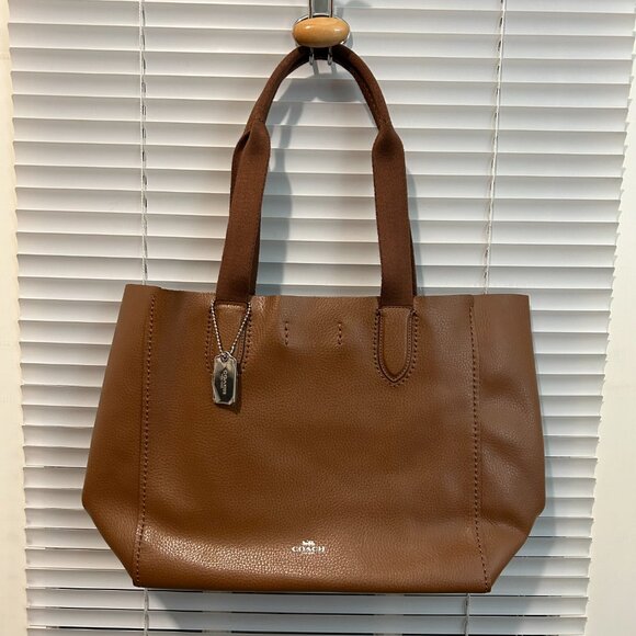 new Coach F58660 Derby Tote Saddle brown leather bag - Picture 1 of 7